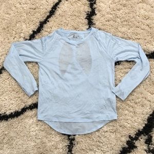 Zella Blue Long sleeve Shirt, Sz L (10-12)